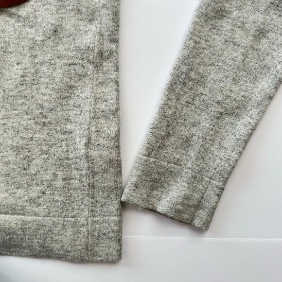 J.Crew Gray Sweater with Leather Heart Appliqué – Size XS - Picture 8 of 9